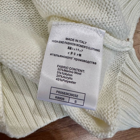 Polo by Ralph Lauren Cream Crewneck Sweater with Bear Intarsia - Picture 4 of 4